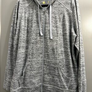 Xersion, Zip Up Casual Knit, Gray, Women’s, XL
